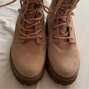 Timberland waterproof boots. Rose color. Worn 2 times. Size 7.